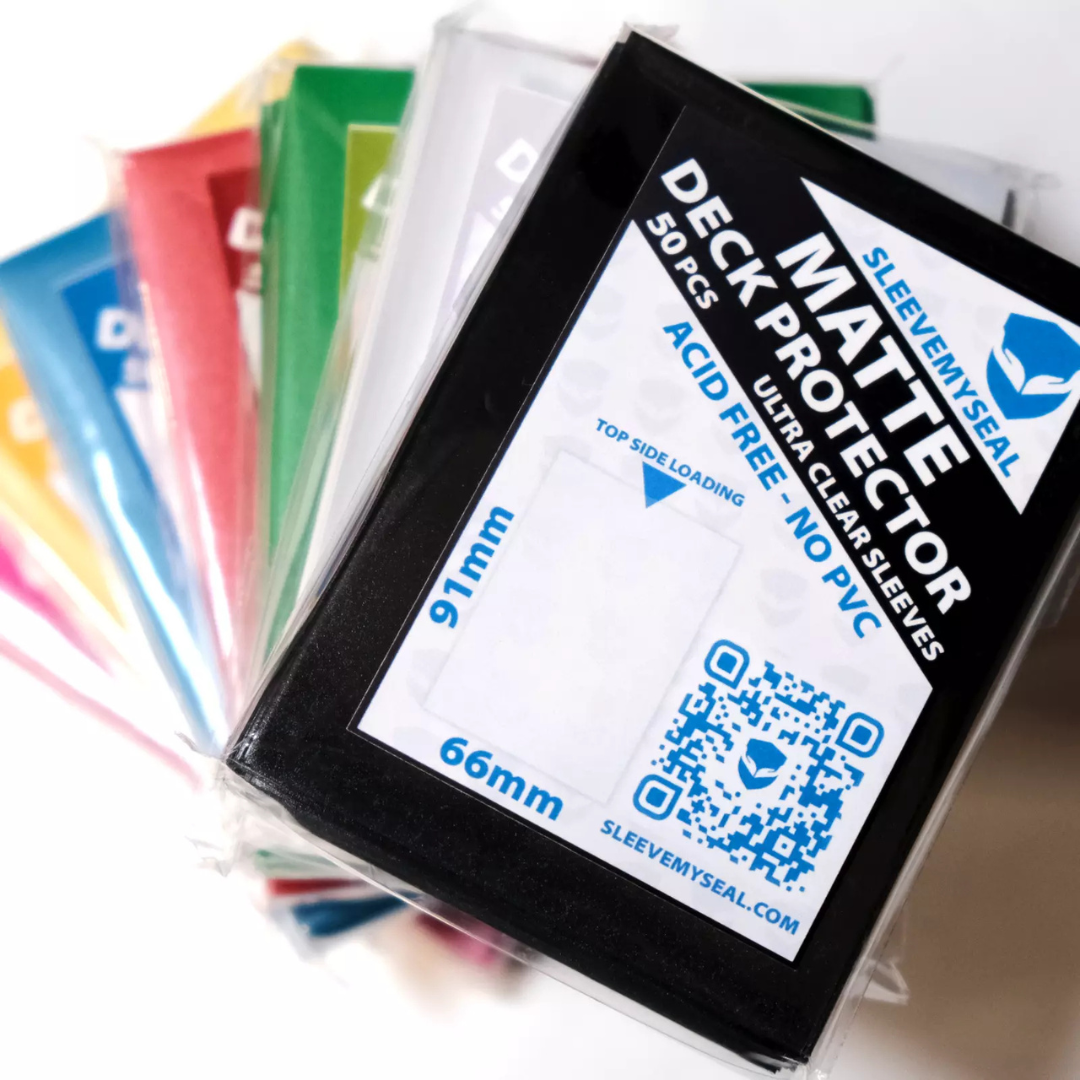 Matte Sleeves Blue 50 Bustine Protettive Trasparenti per Carte da Gioco
