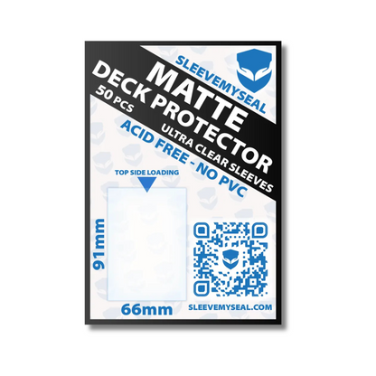 Matte Sleeves Black 50 Bustine Protettive Trasparenti per Carte da Gioco