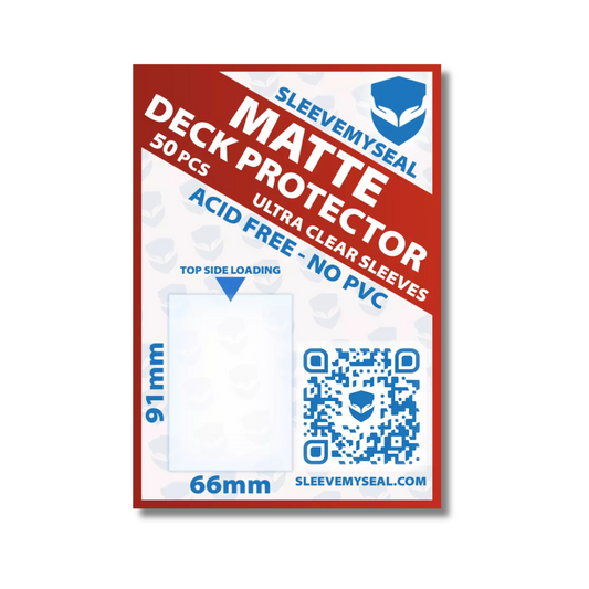 Matte Sleeves Red 50 Bustine Protettive Trasparenti per Carte da Gioco