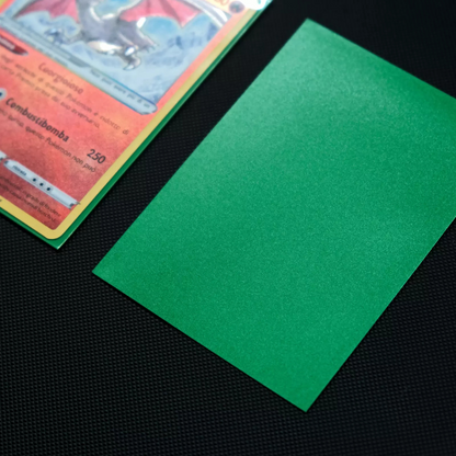 Matte Sleeves Green 50 Bustine Trasparenti Protettive per Carte da Gioco
