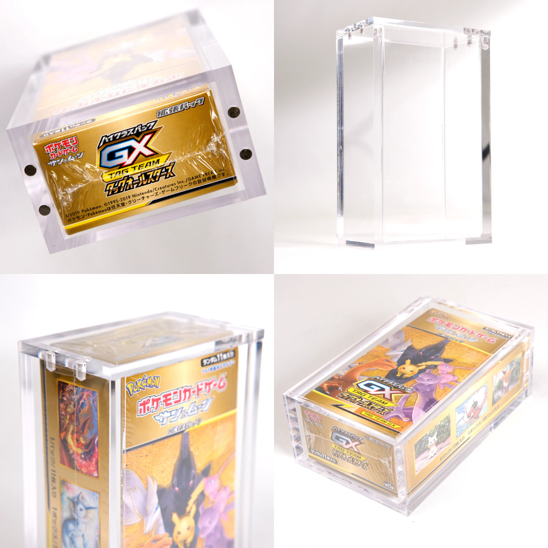 Case in Plexiglass Magnetico Trasparente Teca per Display 10 Buste Pokemon JP