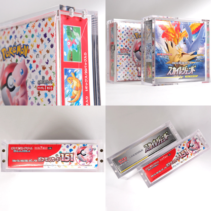 Case in Plexiglass Magnetico Trasparente Teca per Display 30 Buste Pokemon JP