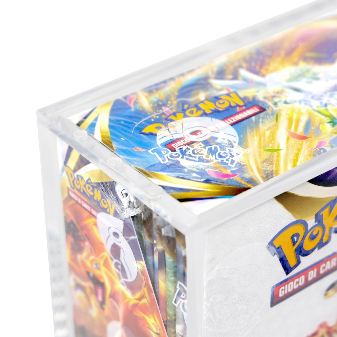 Case in Plexiglass Magnetico Trasparente Teca per Display Box 36 Buste Pokemon