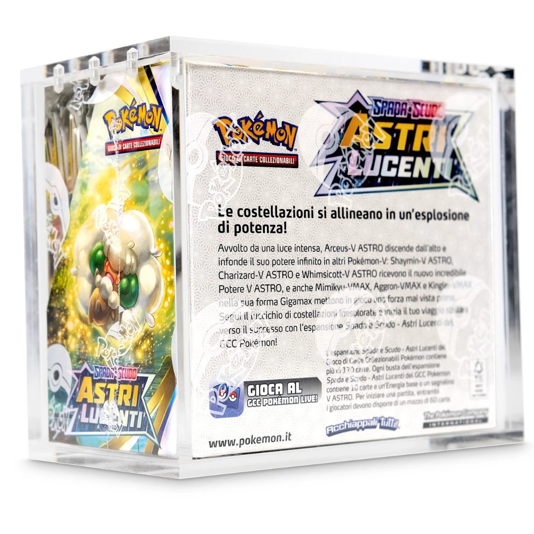 Case in Plexiglass Magnetico Trasparente Teca per Display Box 36 Buste Pokemon