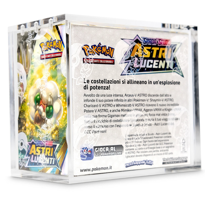 Case in Plexiglass Magnetico Trasparente Teca per Display Box 36 Buste Pokemon